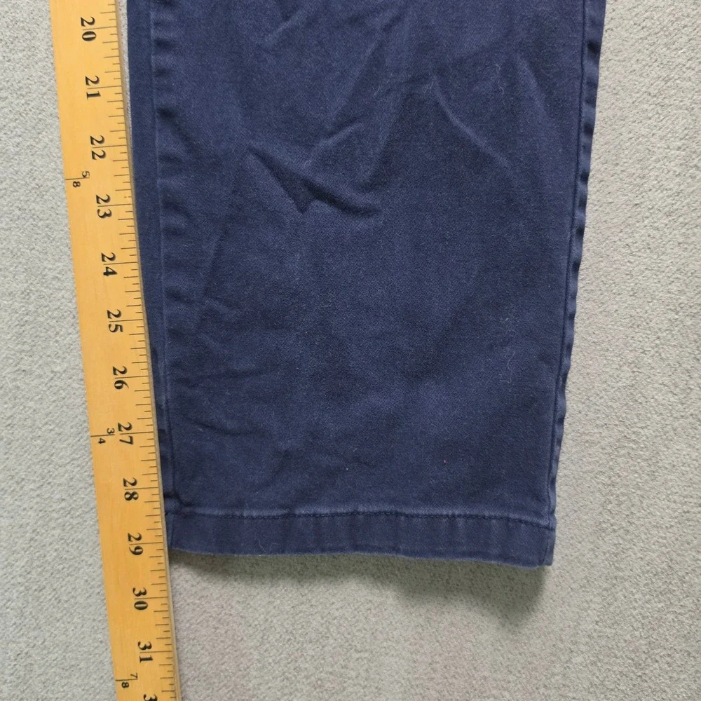 Old Navy Chino Pants Mens 32x32 Navy Blue Straight Built-In Flex Trousers